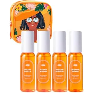 Body Spray for Women, Body Fragrance Mist, Body Mist Travel Size Holiday Gift Set, Total 8.4 Oz, Pack of 4