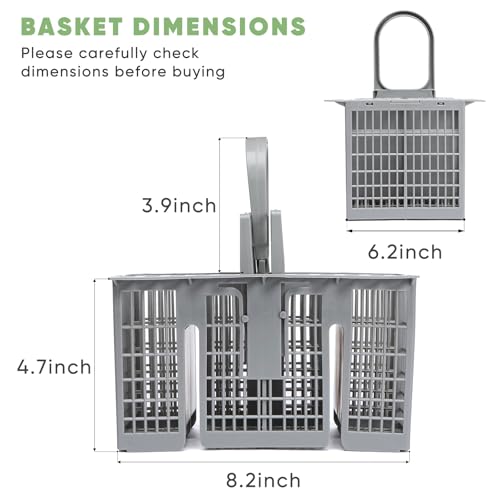BIHARNT Besteckkorb Spülmaschine Spülmaschinenkorb Geschirrkorb Spülmaschine 22.5x21x16cm für Hotpoint, Indesit,Whirlpool,Ikea 488000386607,996738729,C00257140,C00386607 Geschirrspüler Korb