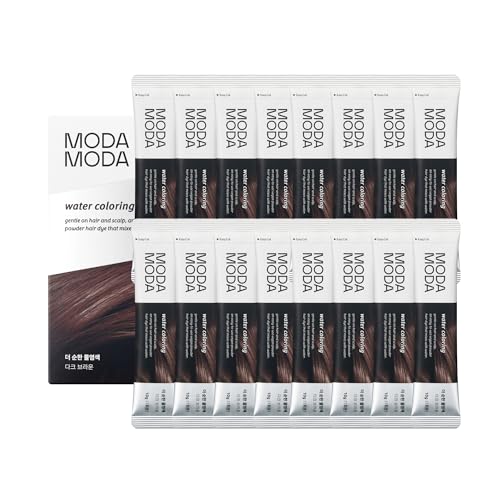 Tinte para cabello color marrón oscuro 20 unidades