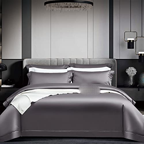 Bedding Long Staple Cotton Four-Piece Whole Quilt Set Simple Skin-Friendly Soft Bedding (Color : C, Size : 220 * 240cm) (C 200 * 230cm)