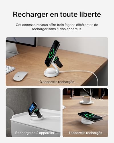 Station de Charge 3 en 1 Belkin Pliable MagSafe Qi2 - vue 6