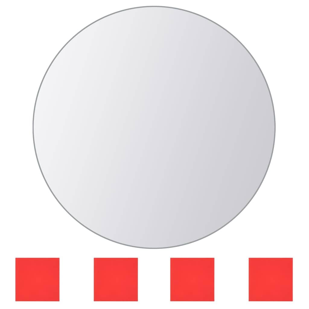 Lot de 8 Carreaux de Miroir Muraux sans Cadre Verre Multi Formes