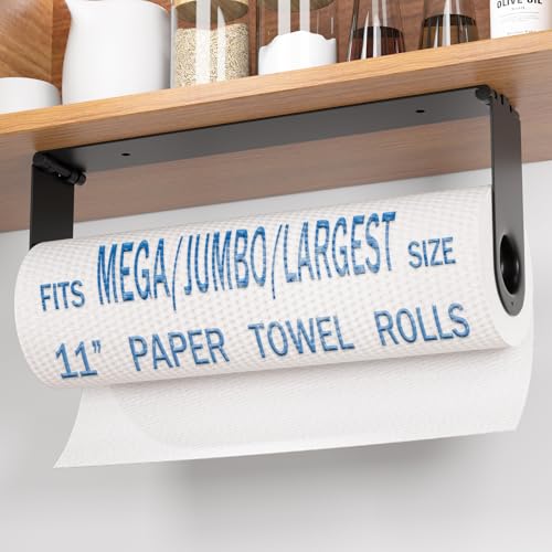 Paper Towel Holder Under Cabinet Wall Mount Black