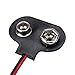 10 Pack 9V Battery Clip Connector, T Type Faux Leather Long Cable Housing Connection