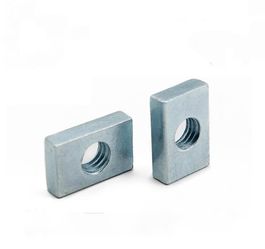 Square Nut M3 M4 M5 M6 M8 Rectangular Nuts GB39 Aluminum Profile Block Thin Carbon Steel Countersunk Nut （50pcs）(M8x20x15x5)