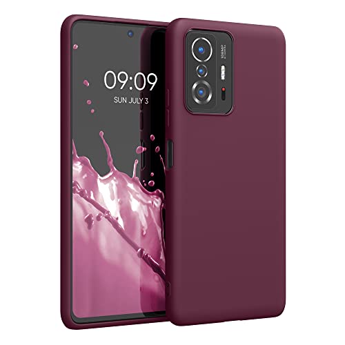 kwmobile Custodia Compatibile con Xiaomi 11T / 11T Pro Cover - Back Case per Smartphone in Silicone TPU - Protezione Gommata - viola bordeaux