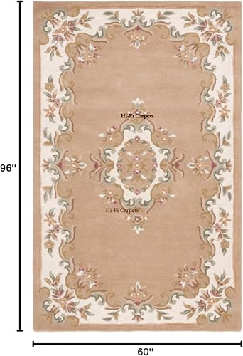 Image of 8x12 Ft Wool Tufted Carpet - Extra Large Handmade Wool Rug for Spacious Bedrooms & Living Rooms