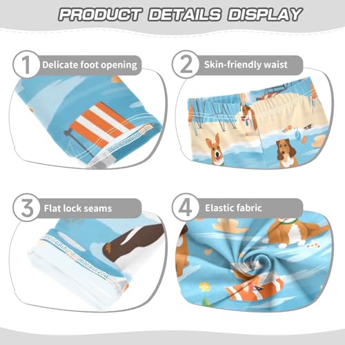 Bolaz Toddler Girls Leggings Printed Yoga Pants Leggings Coconut Tree Dog for Kids3