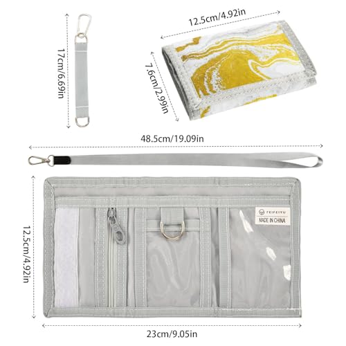 Goldfoil Minimalist White Kids Wallet for Boys Girls Trifold Outdoor Sport Wallets for Youth Teen Children Wallet with Zippered Coin Pockets Card Holders Novelty Wallets with Magic Sticker3