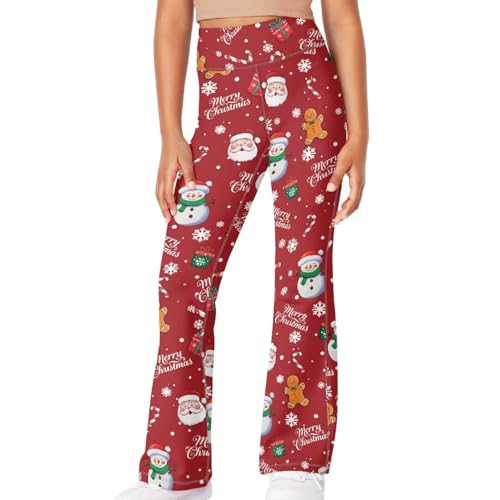 Image of Girls Flare Leggings Cute Bell Bottoms for Teen Girls Wide Leg Sweatpants for 5-14 T