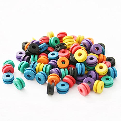 401Pcs Tattoo Machine Parts - Wzpb 100 Tattoo Rubber Bands 100 Tattoo O-Rings 100 Tattoo Needles Grommets 100 Tattoo Rubber Pad And 1 Tattoo Cleaning Brush Set For Tattoo Machine Tattoo Supplies #TOP1