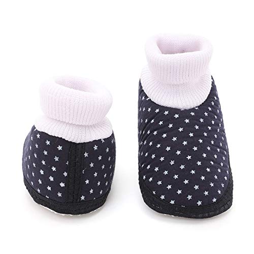 CHIU Small Star Unisex-Baby Infant Soft White Booties for 0-6 Month's and 6-12 Month's 3 41pGHueQsPL