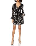 Langarm Just Cavalli Damen Combat Eagles Print Cross Over Dress Kleid, schwarz, 70