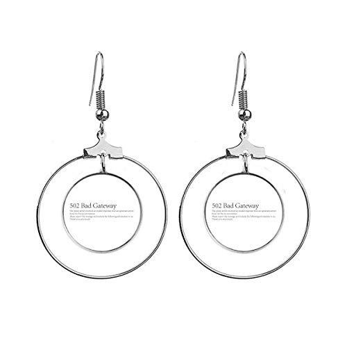 Boucles d'oreilles 502 Bad Gateway pendantes créoles pour femme geek