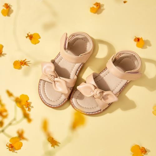 Image of ESTINE Toddler /Little Kid Girls Bow Open Toe Flat Evening Dress Sandals