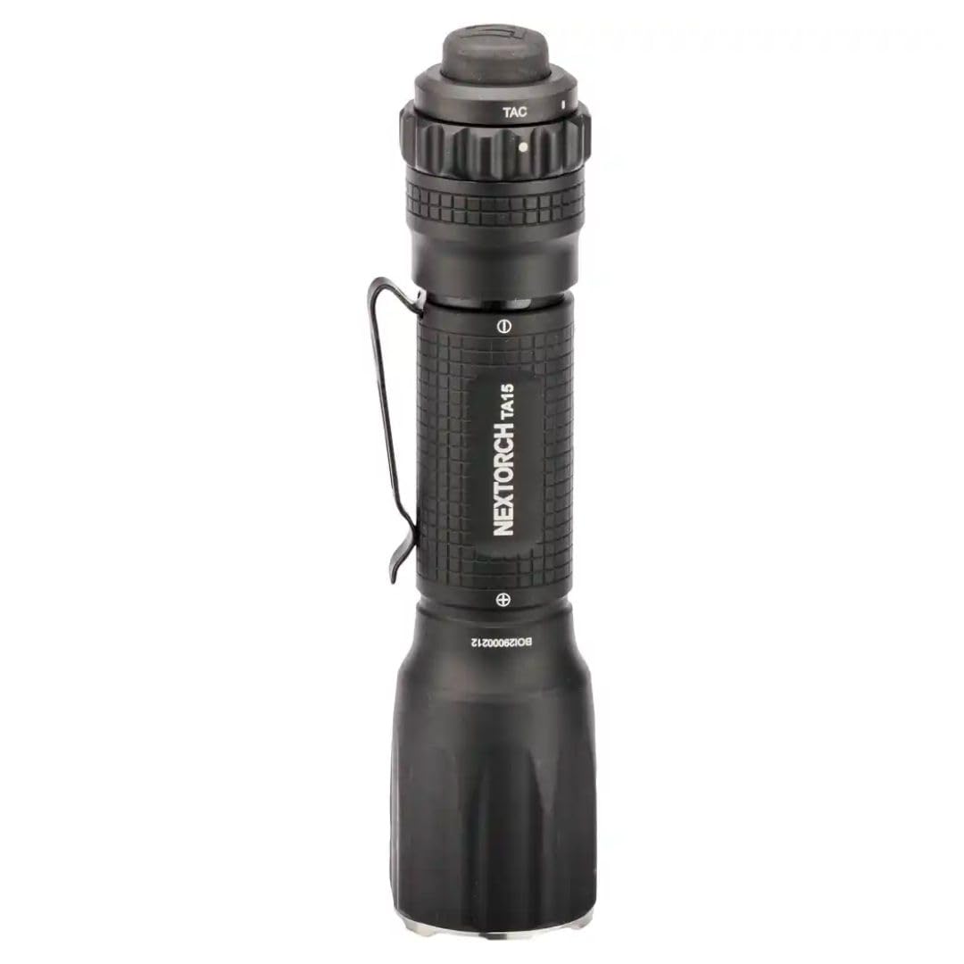 NEXTORCH TA15 GuardianTactical LED Taschenlampe, 600 Lumen, Kopf mit Nano- Keramik Glasbrecher, Stroboknopfunktion