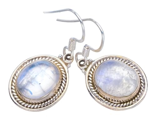 Boucles Pierre de Lune Arc-en-Ciel StarGems en Argent pour illuminer vos tenues d'été F6735
