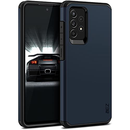 BEZ Funda Samsung A52S 5G, Funda Samsung A52, Carcasa Protectora para Samsung Galaxy A52S 5G Antideslizante Híbrida Gota Protección, Cover Anti-Arañazos con Absorción de Choque Resistente, Azul Marino Cover
