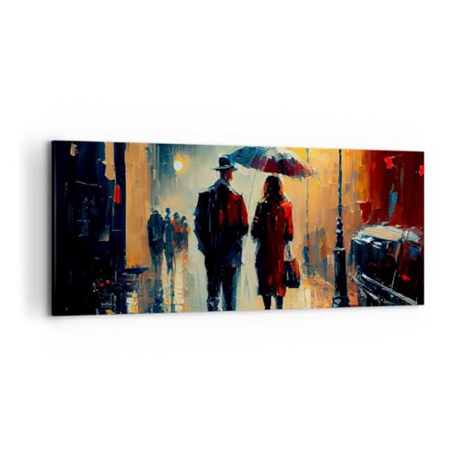 Cuadros Decoracion Salon Romanticismo Pareja Paisaje Lienzos decorativos 120x50cm Cuadro Sobre Lienzo Moderno Dormitorio Cocina Cuadros Pared Imágenes Wall Art Prints Decor Grande AB120x50-5776