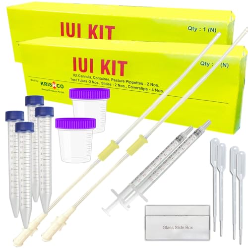 Image of Grasshopr Krishco IUI Cannula Kit (15 cm), Collection Container, Droppers, Combo Pack of 2 Kits