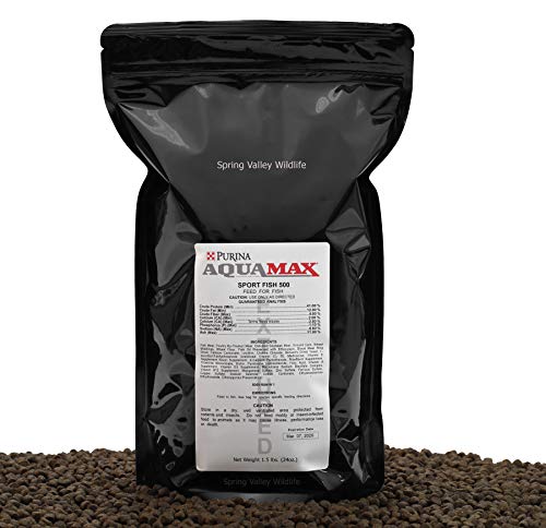 Purina Mills AquaMax Sport Fish 500, 24oz(1.5lbs), 3/16in (4.8mm) Extruded Floating Pellets for Trou Purina Mills AquaMax Sport Fish 500, 24oz(1.5lbs), 3/16in (4.8mm) Extruded Floating Pellets for Trou