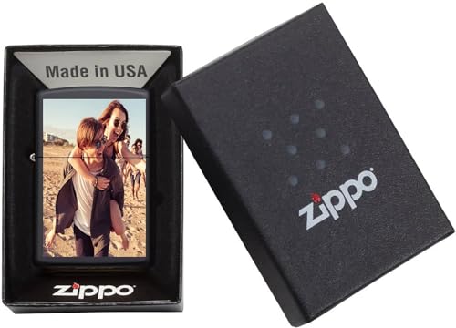 Custom Personalized Zippo Lighter Photo Or Logo Classic Matte Black Lighter Free Engraving