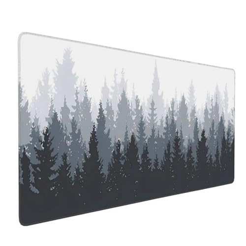 ZHONGYITONG Large Mouse Pad 900x400 mm Extended Gaming Mouse Pad Non-Slip Rubber Base Mouse pad Office Desk Mat Desk Pad Smooth Cloth Surface Keyboard Mouse Pads for Computers, Forest
