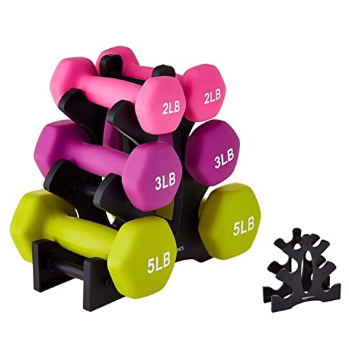 3 Tier Weight Rack for Dumbbells, Plastic Triangular Dumbbell Rack Weight Holder Organizer Stand for Home Gym Exercise Training Workout 23x22.5x8.5cm