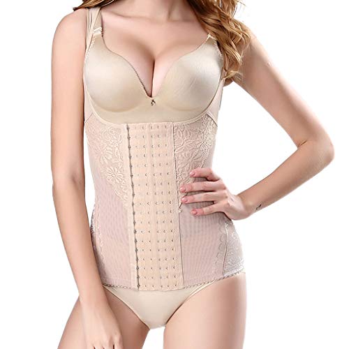 REALDE Mujer Faja Reductora Corsés Sin Costura Corsé Ajustable Correa de Hombro Shapewear Abdomen Cover