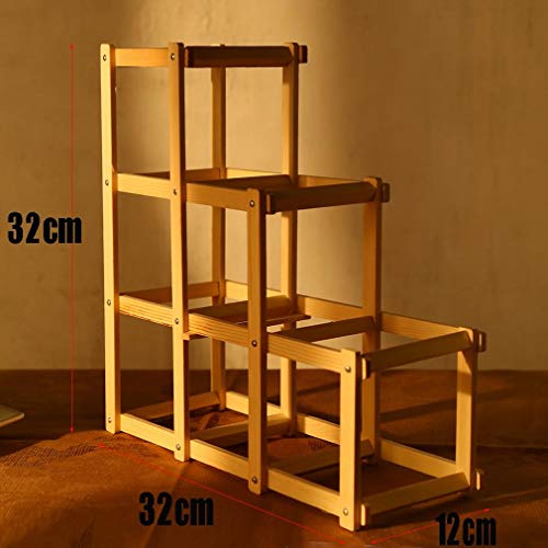 Soporte plegable de madera para 6 botellas de vino miniatura 3