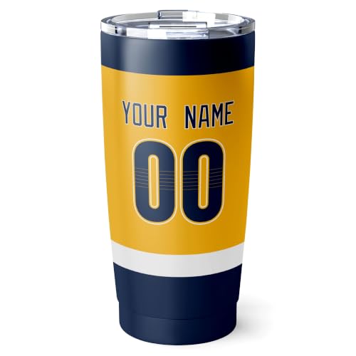 Image of ANTKING Nashville Tumbler 20oz Custom Name Number Travel Mug Gifts | Stainless Steel Insulated Coffee Cup for Men Women