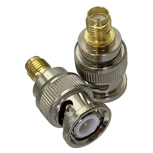 3x 5x 10x BNC to SMA �I�X�v���O & ���X�W���b�N�Z���^�[�t�����W & R*/F �A�_�v�^�[�R�l�N�^ 50ohm ���C���[�[�q(BNC M to SMA F,3Pcs)