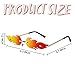 Spooktacular Creations Orange Flame Glasses, Rimless Fire Glasses, Halloween Fire Sunglasses for All, Party Flame Sunglasses for Halloween Costumes Devil Accessories
