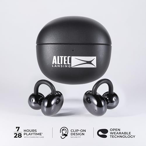 Image of Altec Lansing Clip 2.0 Open Wearable Wireless Bluetooth Earbuds with Charging Case, 6-Hour Battery, Auto Pairing, Sport Earbuds with 24-Hour Playtime