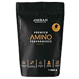 JIKOAII Premium Amino Performance - Vollständig fermentiertes Whey-Protein-Hydrolysat - Hoch verfügbar & leicht verdaulich - 500 g Pulver - Geschmack Mango
