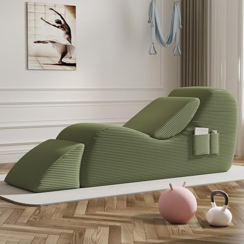 WHGBJA Yoga Chair, Lounge Chair for Yoga with Side Pocket&Lumbar