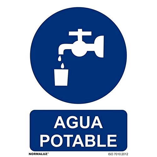 Señal Agua Potable Con Tintas Uv | 200 X 300 Mm - Adhesivos De Vinilo En Oferta Normaluz Rd20617 - Señal Adhesiva Agua Potable Adhesivo De Vinilo 20X30 Cm Con Cte, Ripci