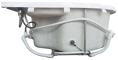 Eago Am124Etl-R 6' Left Corner Acrylic Whirlpool Bathtub For Two, White #TOP4