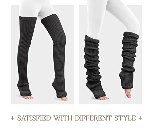 Image of Thigh Highs Leg Warmers for Women Over Knee High Crochet Extra Long Socks