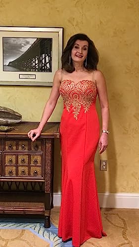Image of Babyonline Women's Lace Applique Long Formal Mermaid Evening Prom Dresses