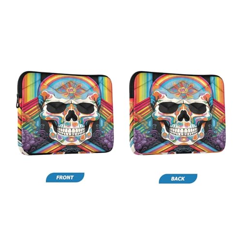 Funda para laptop 13-14 pulgadas impermeable con diseño de calavera miniatura 2