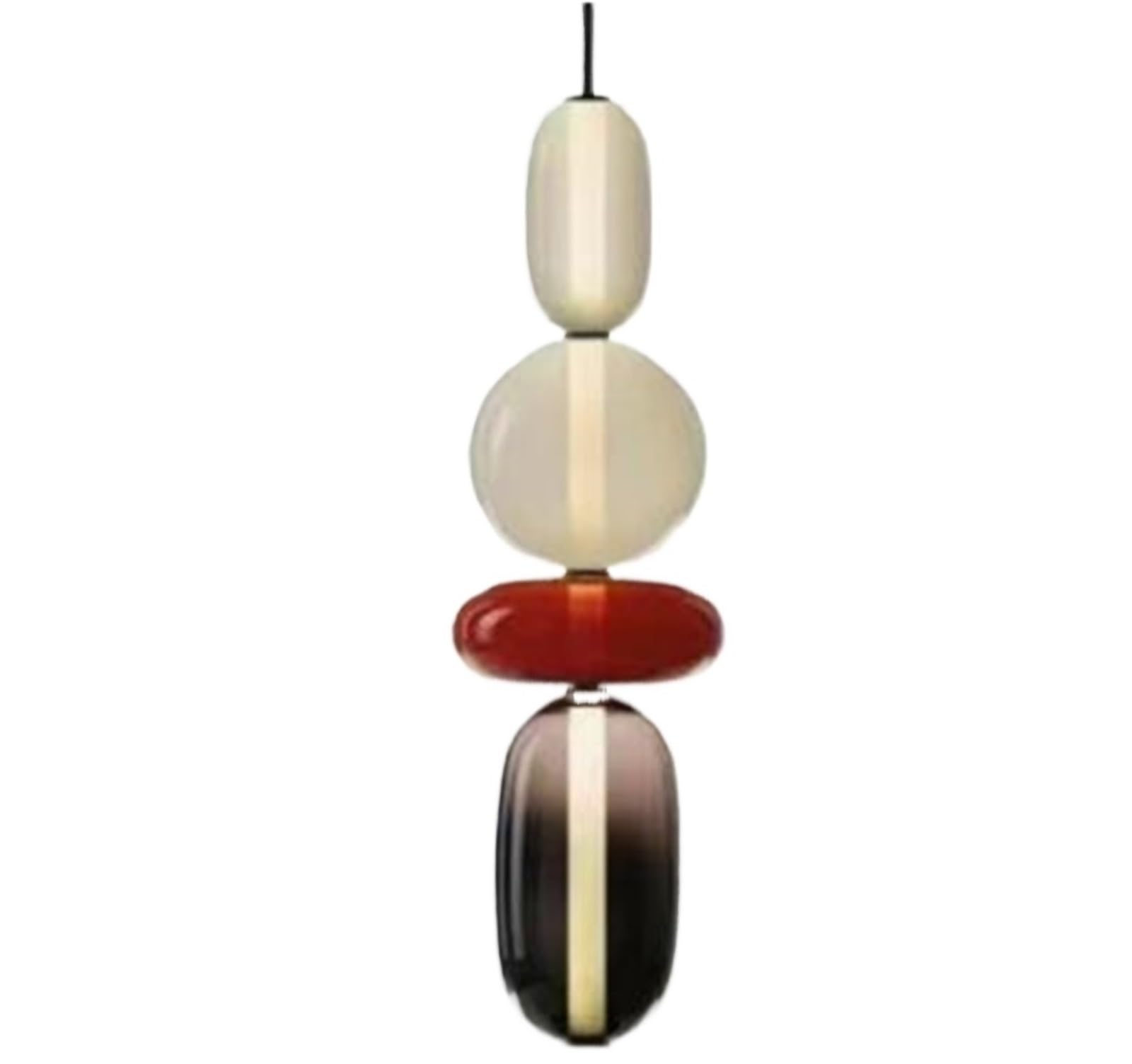 LYMSXAZOU Modern LED Chandelier Colorful Hanging Ceiling Light DIY Friendly for Cafe Restaurant Kitchen & Dining Room Stylish Home Decor Lighting Fixture