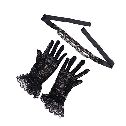 Exceart 3 peças de luvas sexy, conjunto de colchetes, máscara de renda, colchete, sexy, para dramati