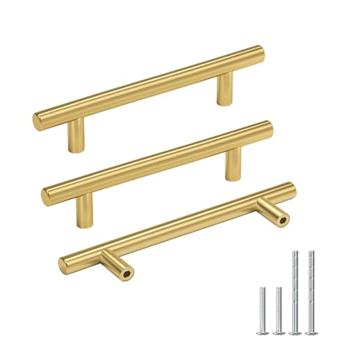 Goldenwarm 50 Pack 4-1/2in Gold Cabinet Pulls Dresser Drawer Handles