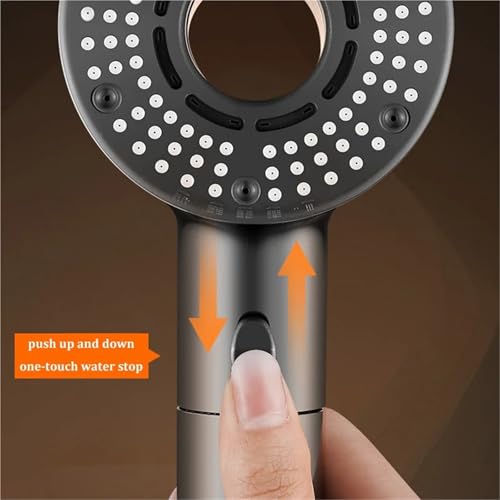 Pommeau de douche haute pression Lar gris à 5 jets réglables - 6