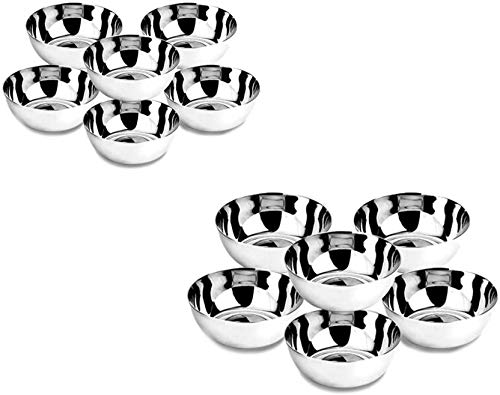 DeV Stainless Steel 12 Pieces Bowls/Katori Set