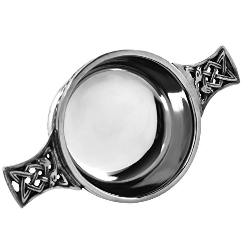 English Pewter Company Celtic Pewter Scottish Quaich Whisky Tasting Bowl Loving Cup Small [PQ501]