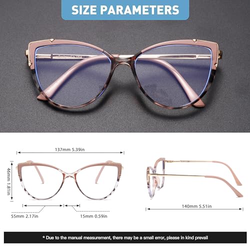 Image of WAZIR Cat Eye Blue Light Blocking Glasses for Women - Protect Your Eyes in Style with Anti-Reflective Computer Glasses
