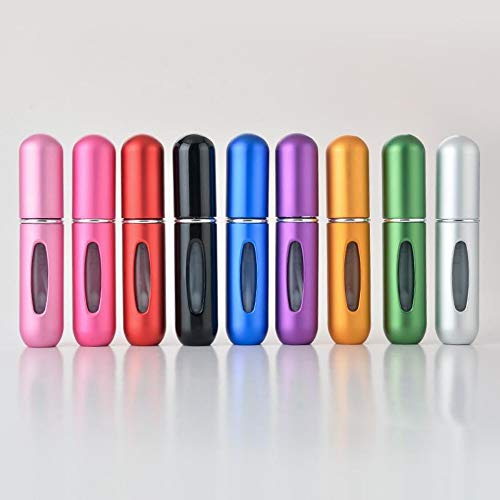ArtisanShow 9 Pack-5ml Portable Mini Perfume Empty Spray Bottle Easy to Fill Scent Aftershave Atomizer Pump Case for Party Traveling Outgoing Purse Multicolor Gift