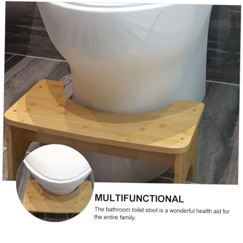 Tabouret de WC en bois marchepied pour salle de bain - 5